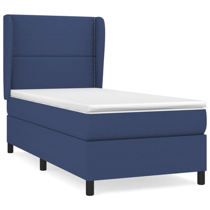 Giroletto a Molle con Materasso Blu 100x200 cm in Tessuto | homemem39