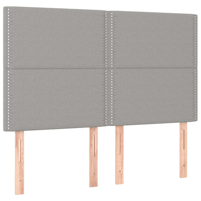 Giroletto a Molle con Materasso Grigio Chiaro 140x190cm Tessuto | homemem39