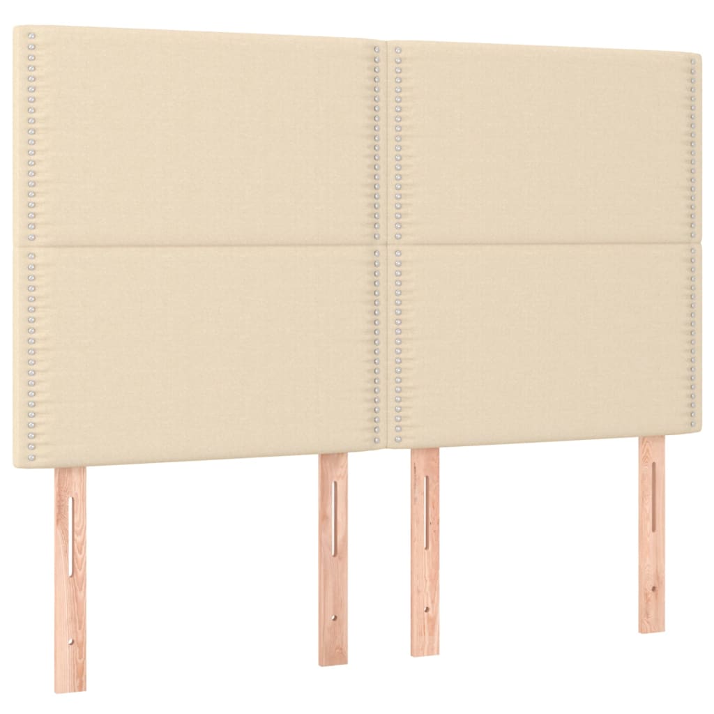 Giroletto a Molle con Materasso Crema 140x200 cm in Tessuto | homemem39