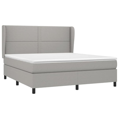 Giroletto a Molle con Materasso Grigio Chiaro180x200 cm Tessuto | homemem39
