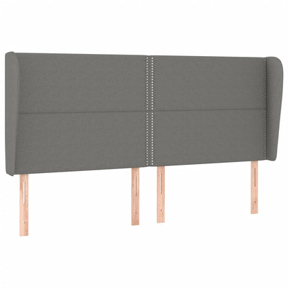 Giroletto a Molle con Materasso Grigio Scuro 180x200 cm Tessuto | homemem39