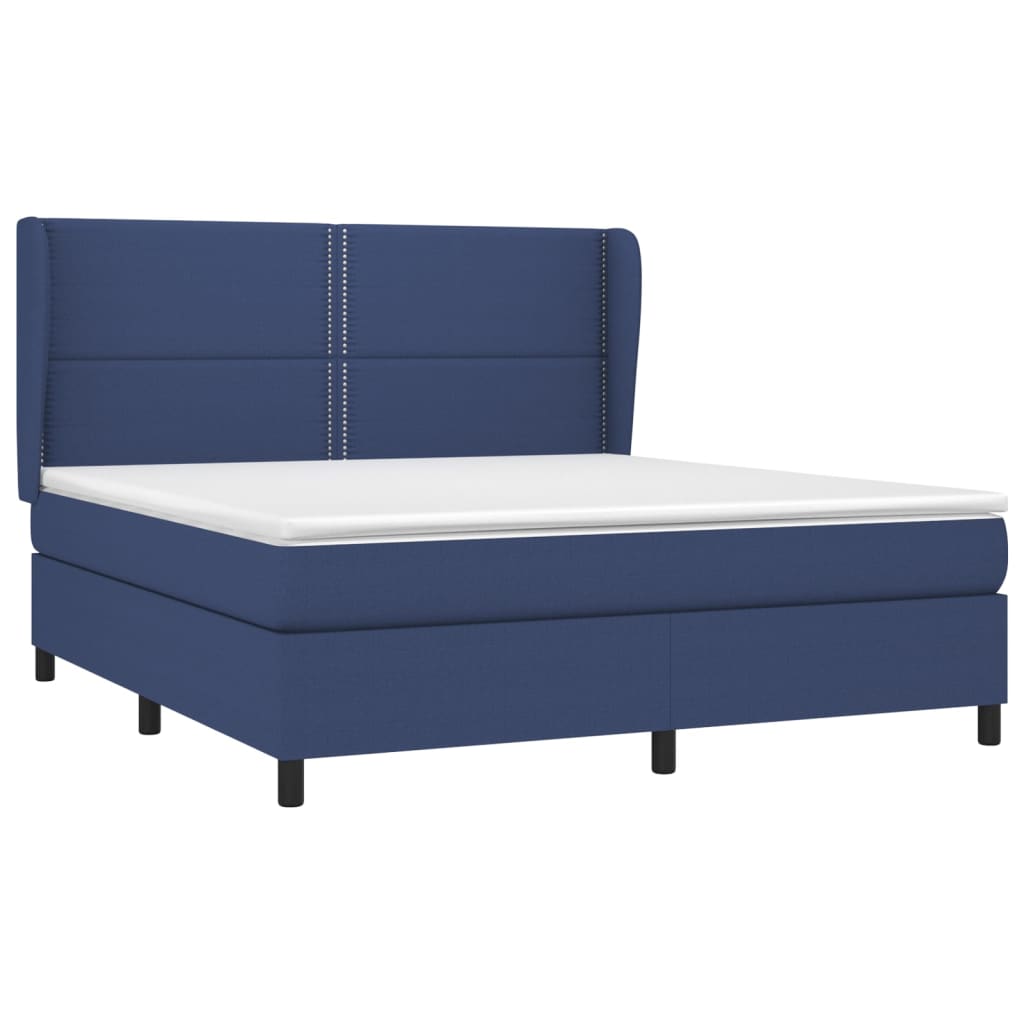 Giroletto a Molle con Materasso Blu 180x200 cm in Tessuto | homemem39