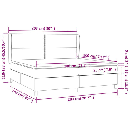 Giroletto a Molle con Materasso Blu 200x200 cm in Tessuto | homemem39