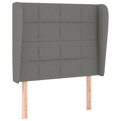 Giroletto a Molle con Materasso Grigio Scuro 80x200 cm Tessuto | homemem39
