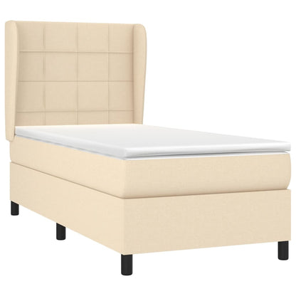 Giroletto a Molle con Materasso Crema 80x200 cm inTessuto | homemem39