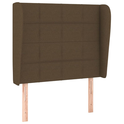 Giroletto a Molle con Materasso Marrone Scuro 100x200cm Tessuto | homemem39