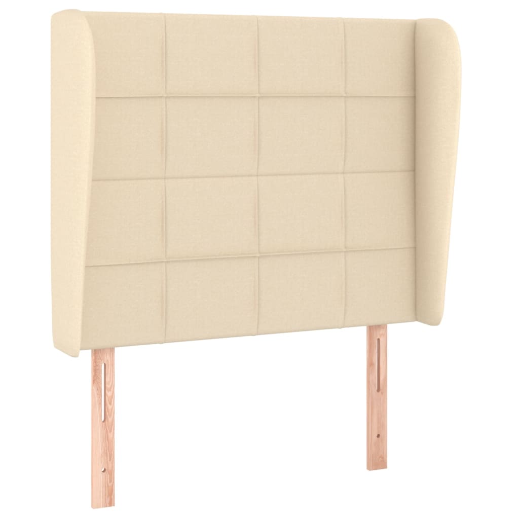 Giroletto a Molle con Materasso Crema 100x200 cm in Tessuto | homemem39