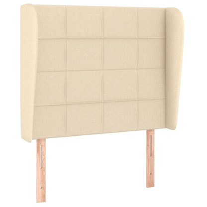 Giroletto a Molle con Materasso Crema 100x200 cm in Tessuto