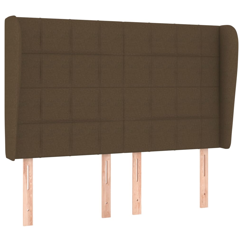 Giroletto a Molle con Materasso Marrone Scuro 140x190cm Tessuto | homemem39