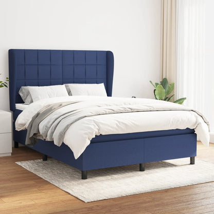 Giroletto a Molle con Materasso Blu 140x190 cm in Tessuto | homemem39