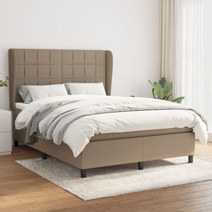 Giroletto a Molle con Materasso Tortora 140x200 cm in Tessuto | homemem39