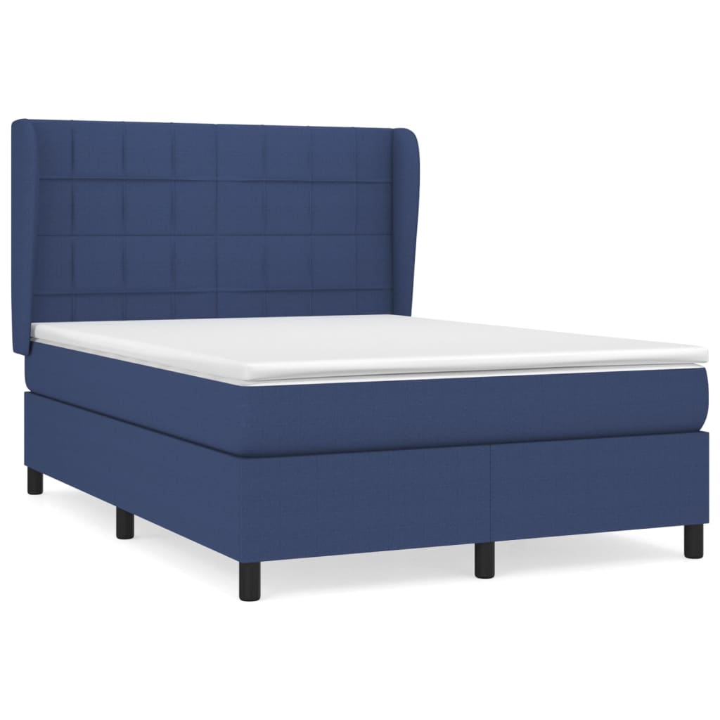 Giroletto a Molle con Materasso Blu 140x200 cm in Tessuto | homemem39