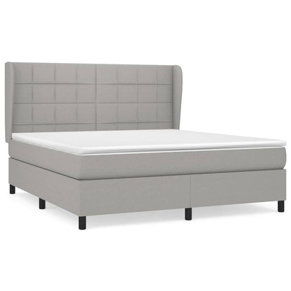 Giroletto a Molle con Materasso Grigio Chiaro160x200 cm Tessuto | homemem39