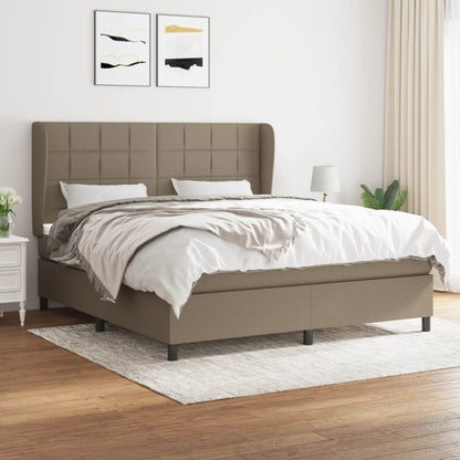 Giroletto a Molle con Materasso Tortora 160x200 cm in Tessuto | homemem39