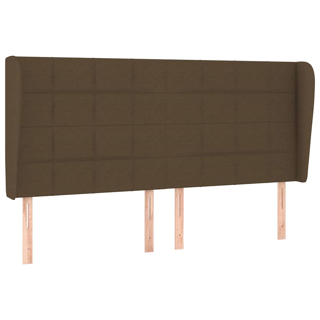 Giroletto a Molle con Materasso Marrone Scuro 180x200cm Tessuto