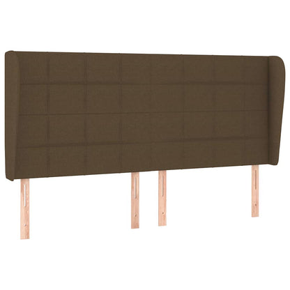 Giroletto a Molle con Materasso Marrone Scuro 180x200cm Tessuto