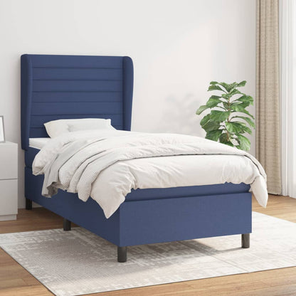 Giroletto a Molle con Materasso Blu 80x200 cm inTessuto | homemem39
