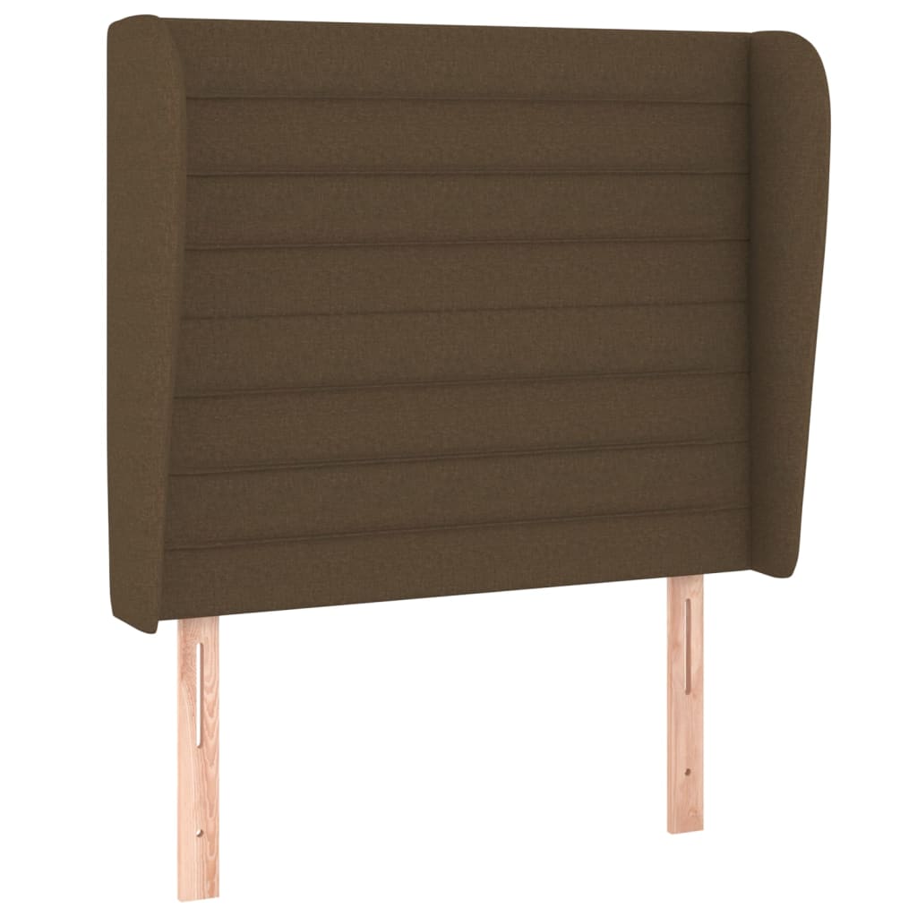 Giroletto a Molle con Materasso Marrone Scuro 90x190cm Tessuto | homemem39
