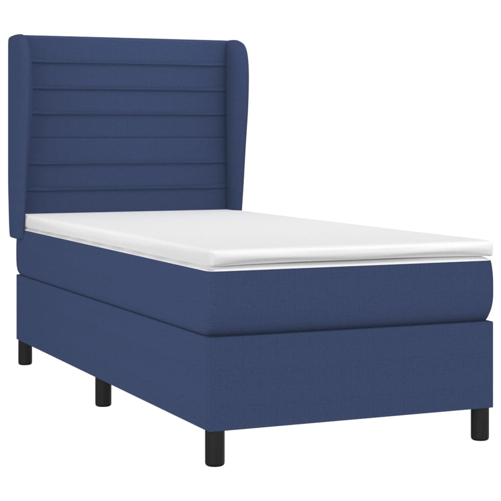Giroletto a Molle con Materasso Blu 90x190 cm in Tessuto | homemem39