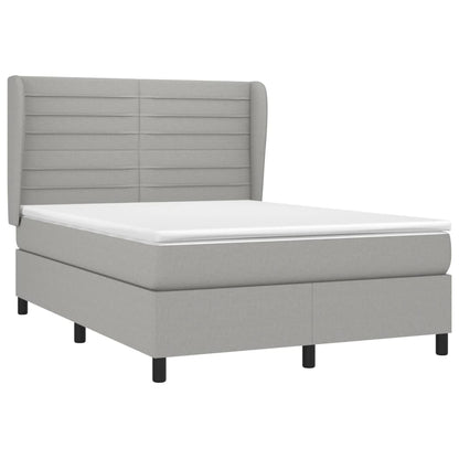 Giroletto a Molle con Materasso Grigio Chiaro 140x190cm Tessuto | homemem39