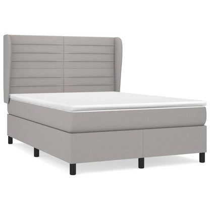 Giroletto a Molle con Materasso Grigio Chiaro 140x200cm Tessuto | homemem39