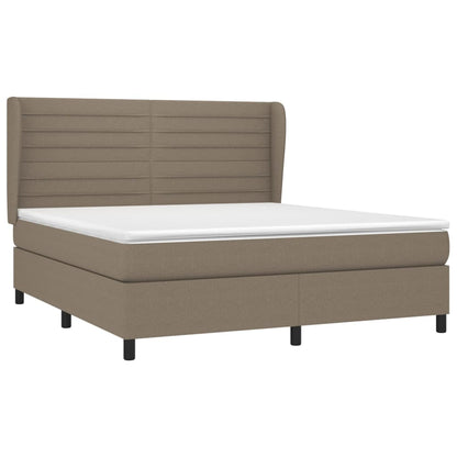 Giroletto a Molle con Materasso Tortora 160x200 cm in Tessuto | homemem39