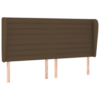 Giroletto a Molle con Materasso Marrone Scuro 180x200cm Tessuto | homemem39