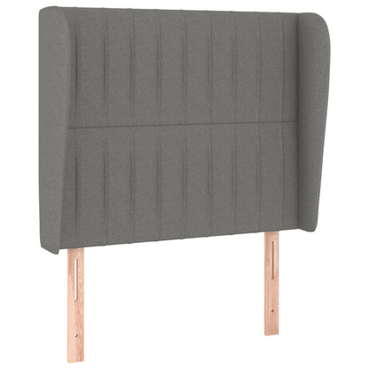 Giroletto a Molle con Materasso Grigio Scuro 80x200 cm Tessuto | homemem39