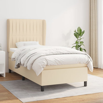 Giroletto a Molle con Materasso Crema 80x200 cm inTessuto | homemem39
