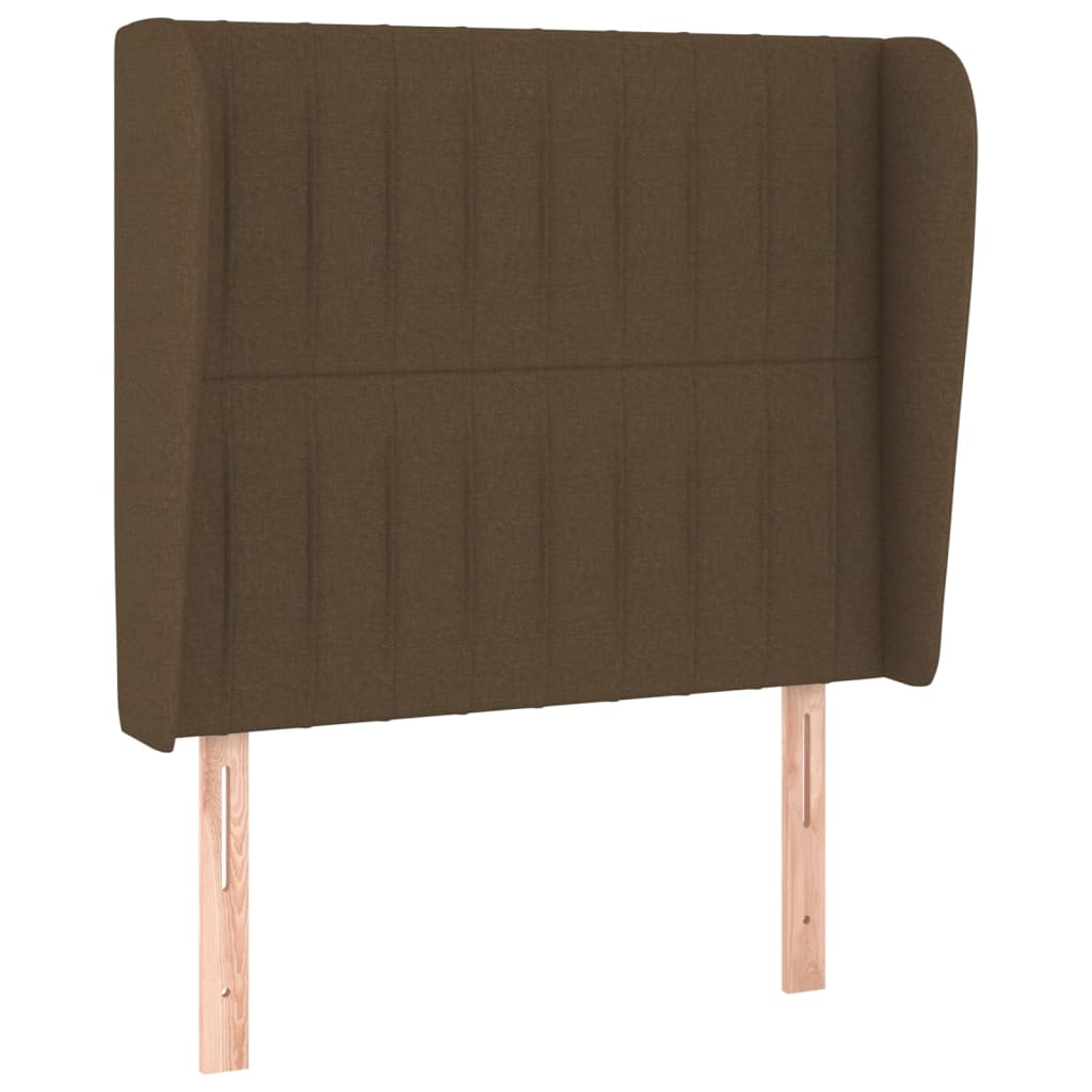 Giroletto a Molle con Materasso Marrone Scuro 90x190cm Tessuto | homemem39