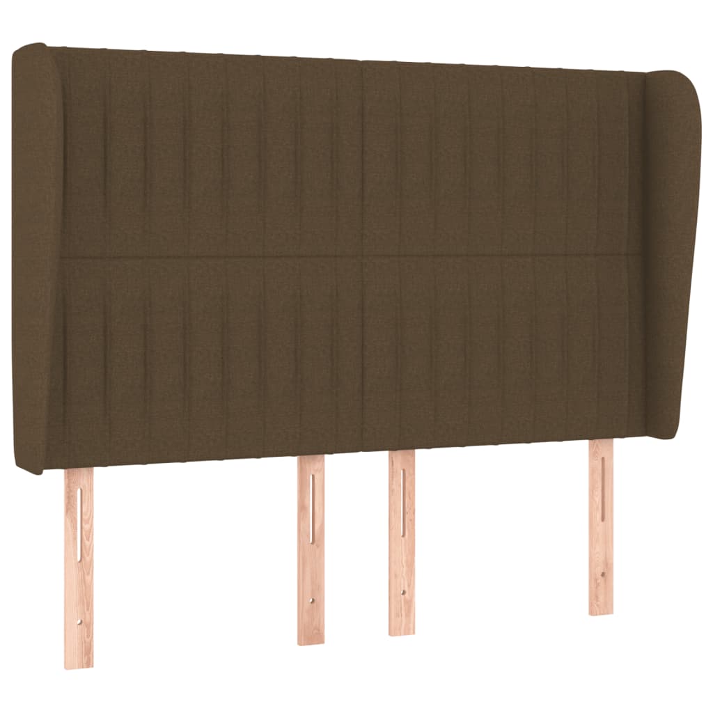 Giroletto a Molle con Materasso Marrone Scuro 140x190cm Tessuto | homemem39