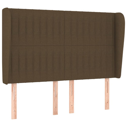 Giroletto a Molle con Materasso Marrone Scuro 140x200cm Tessuto | homemem39