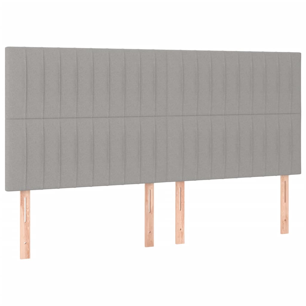 Giroletto a Molle con Materasso Grigio Chiaro 200x200cm Tessuto | homemem39