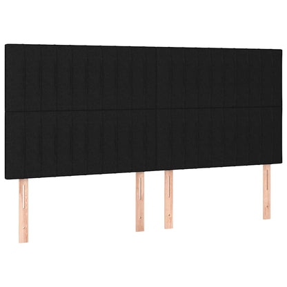 Giroletto a Molle con Materasso Nero 200x200 cm in Tessuto | homemem39