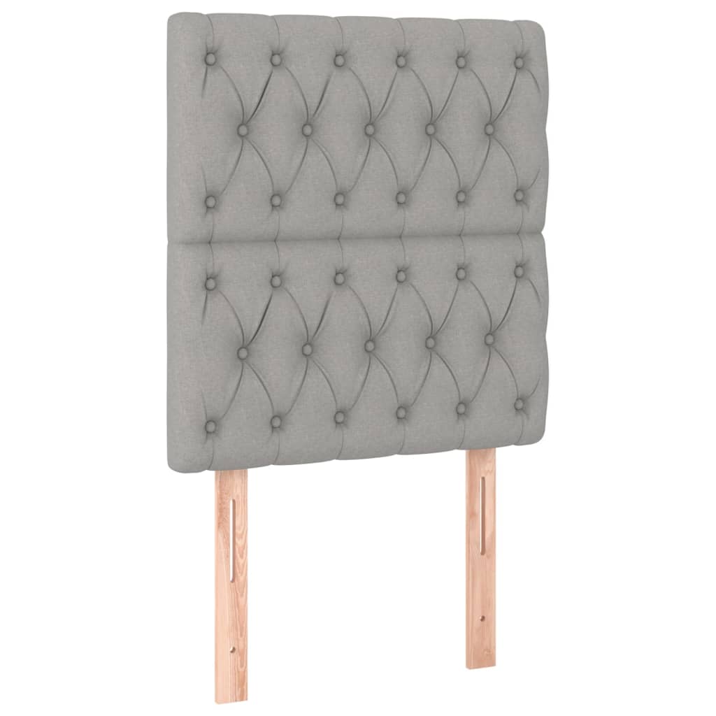 Giroletto a Molle con Materasso Grigio Chiaro 80x200 cm Tessuto | homemem39