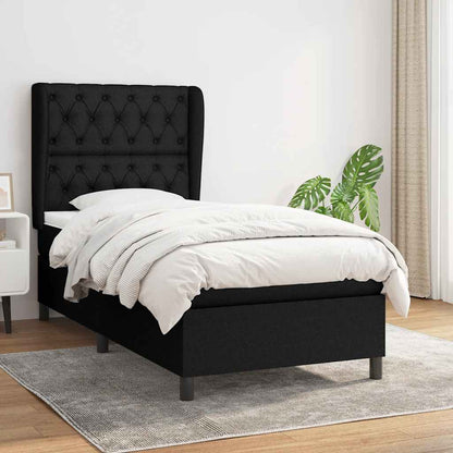 Giroletto a Molle con Materasso Nero 80x200 cm inTessuto | homemem39