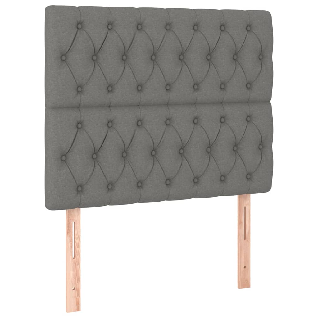 Giroletto a Molle con Materasso Grigio Scuro 90x190 cm Tessuto | homemem39