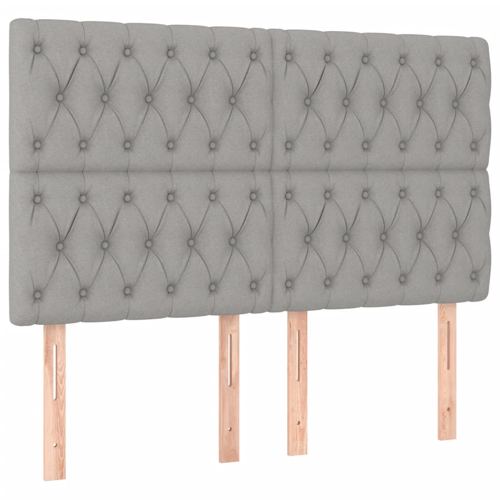 Giroletto a Molle con Materasso Grigio Chiaro160x200 cm Tessuto | homemem39