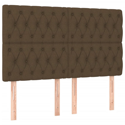 Giroletto a Molle con Materasso Marrone Scuro 160x200cm Tessuto | homemem39