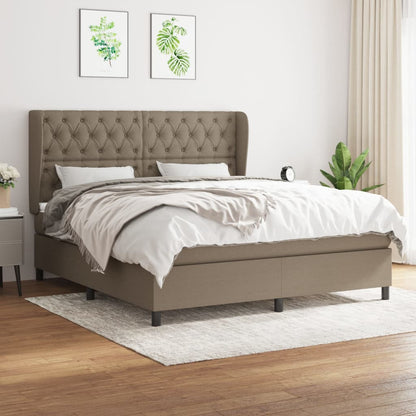 Giroletto a Molle con Materasso Tortora 160x200 cm in Tessuto | homemem39