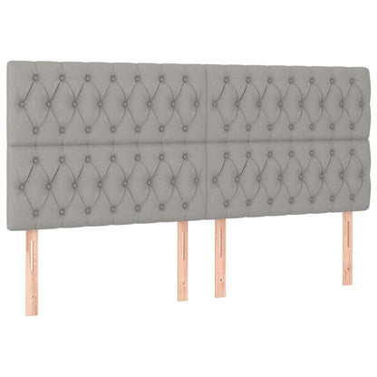 Giroletto a Molle con Materasso Grigio Chiaro180x200 cm Tessuto | homemem39