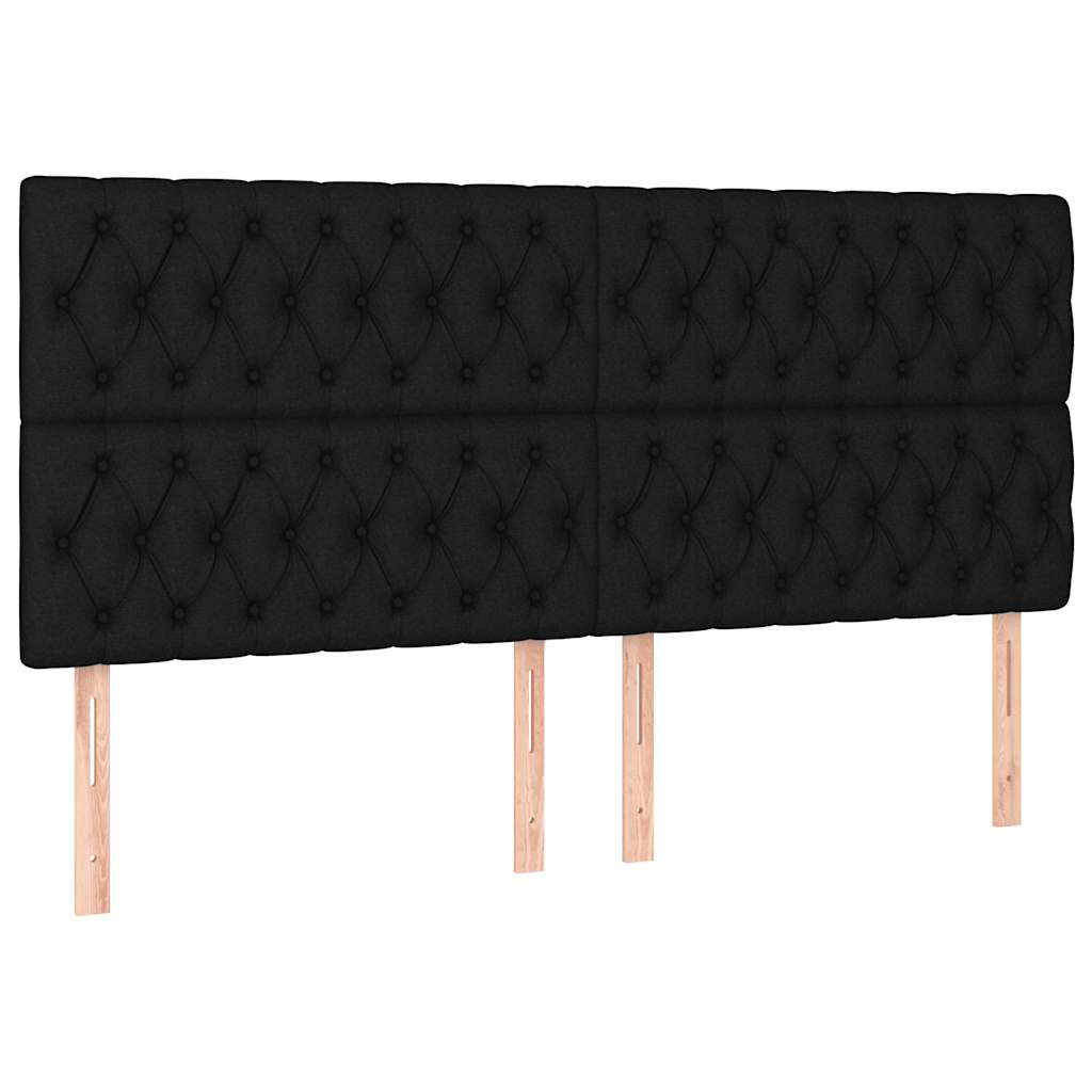 Giroletto a Molle con Materasso Nero 180x200 cm in Tessuto | homemem39