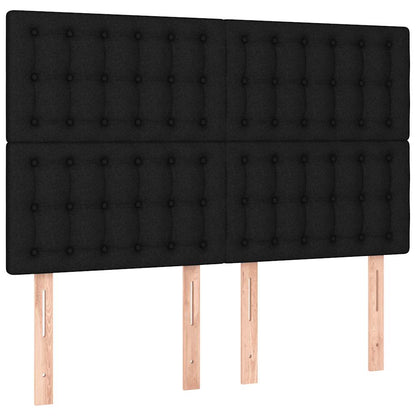 Giroletto a Molle con Materasso Nero 140x190 cm in Tessuto | homemem39