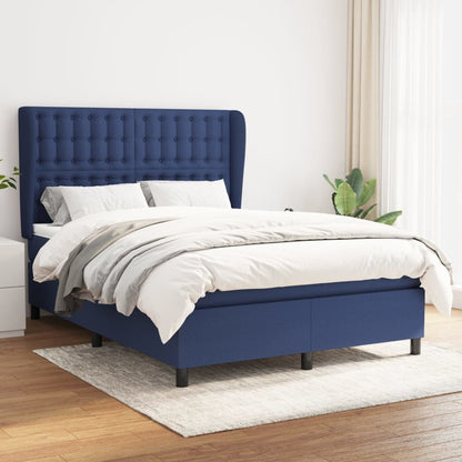 Giroletto a Molle con Materasso Blu 140x190 cm in Tessuto | homemem39