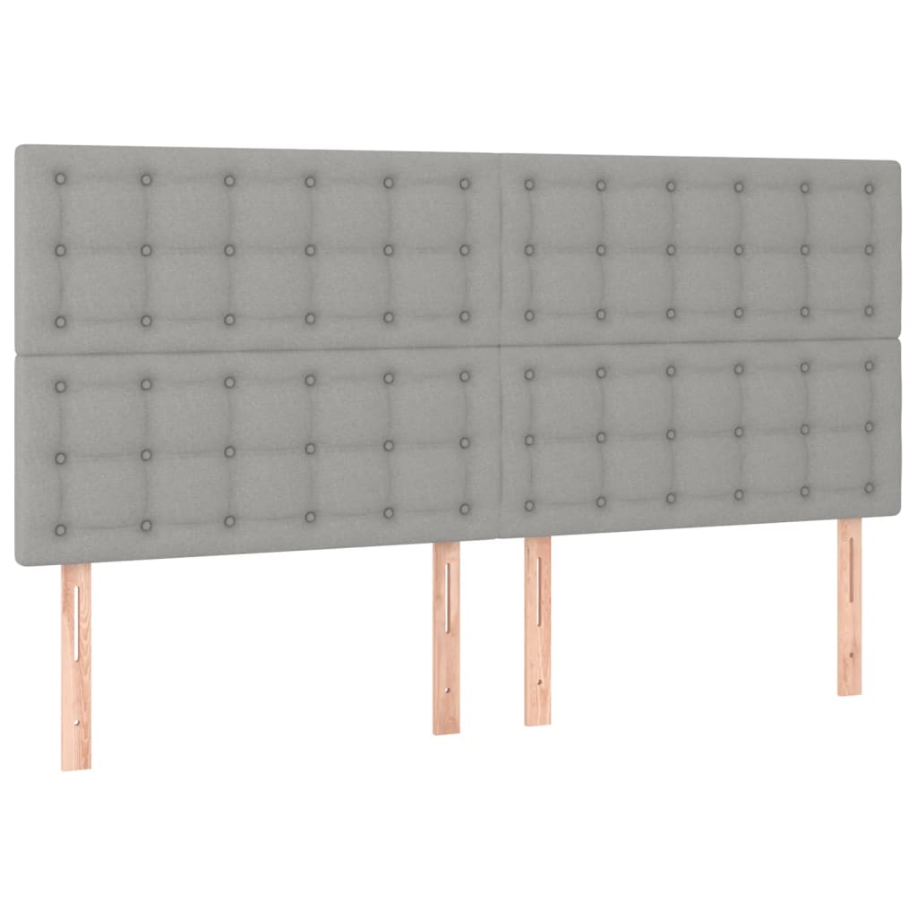Giroletto a Molle con Materasso Grigio Chiaro180x200 cm Tessuto | homemem39