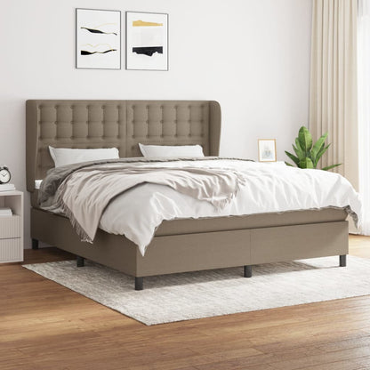 Giroletto a Molle con Materasso Tortora 180x200 cm in Tessuto | homemem39