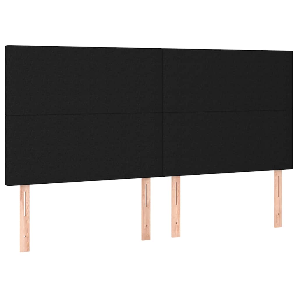 Giroletto a Molle con Materasso Nero 160x200 cm in Tessuto | homemem39