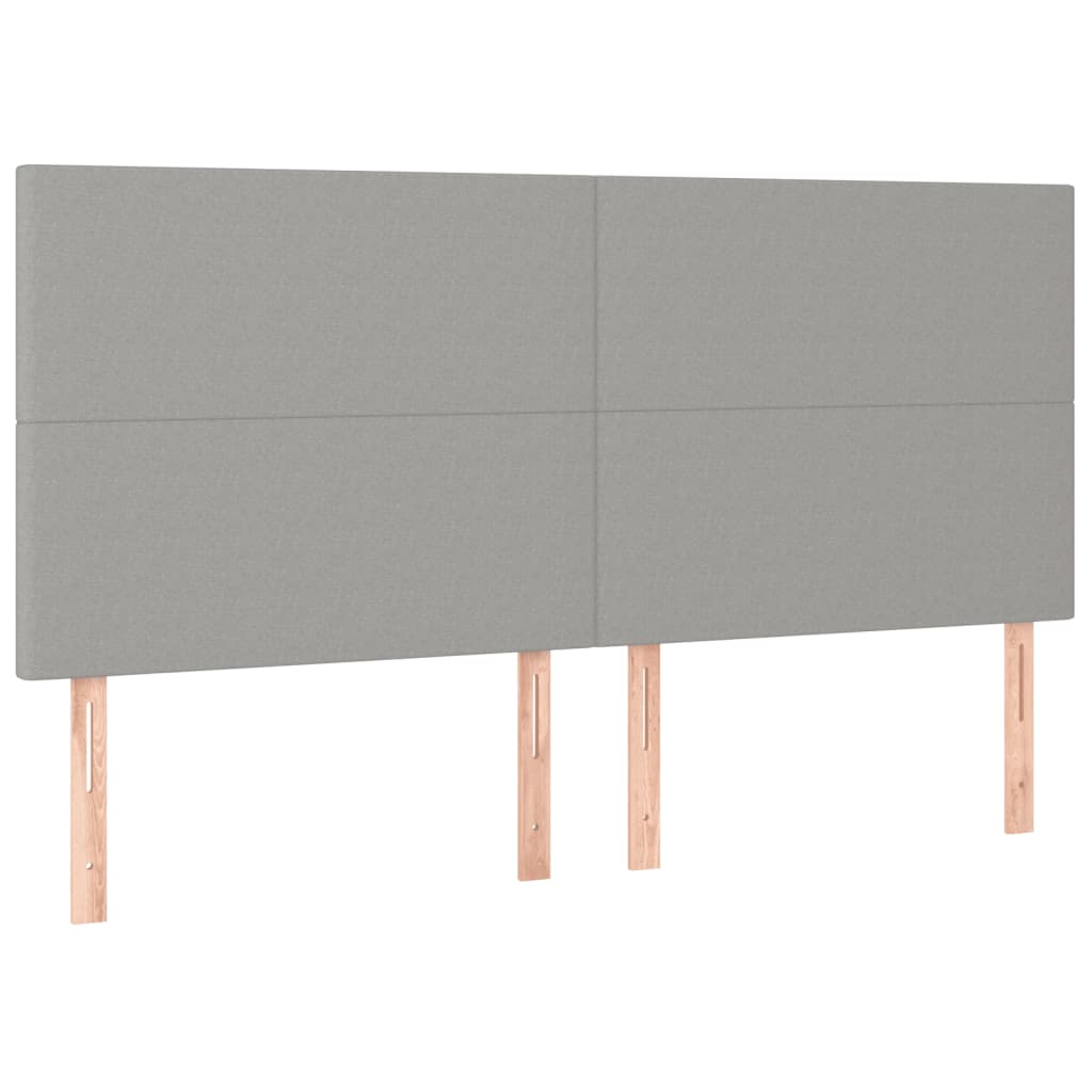 Giroletto a Molle con Materasso Grigio Chiaro180x200 cm Tessuto | homemem39