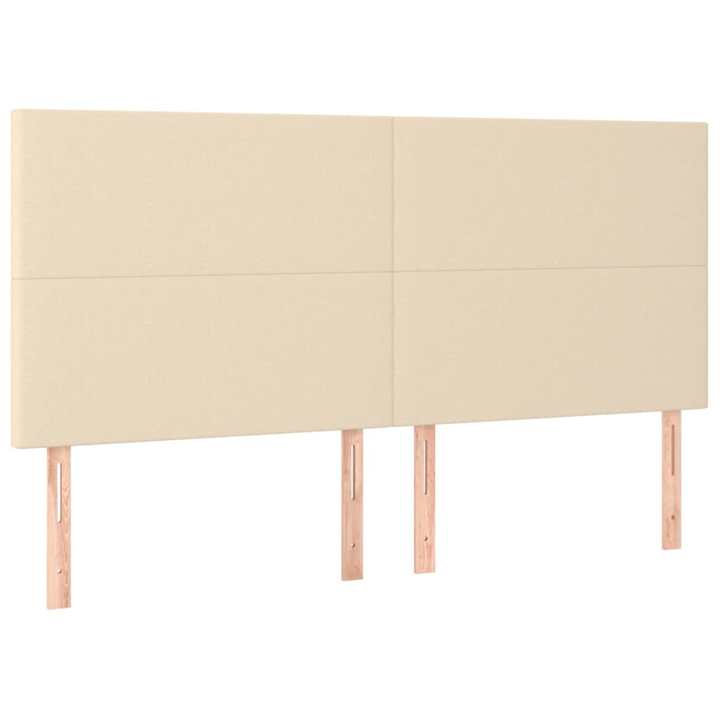Giroletto a Molle con Materasso Crema 180x200 cm in Tessuto | homemem39
