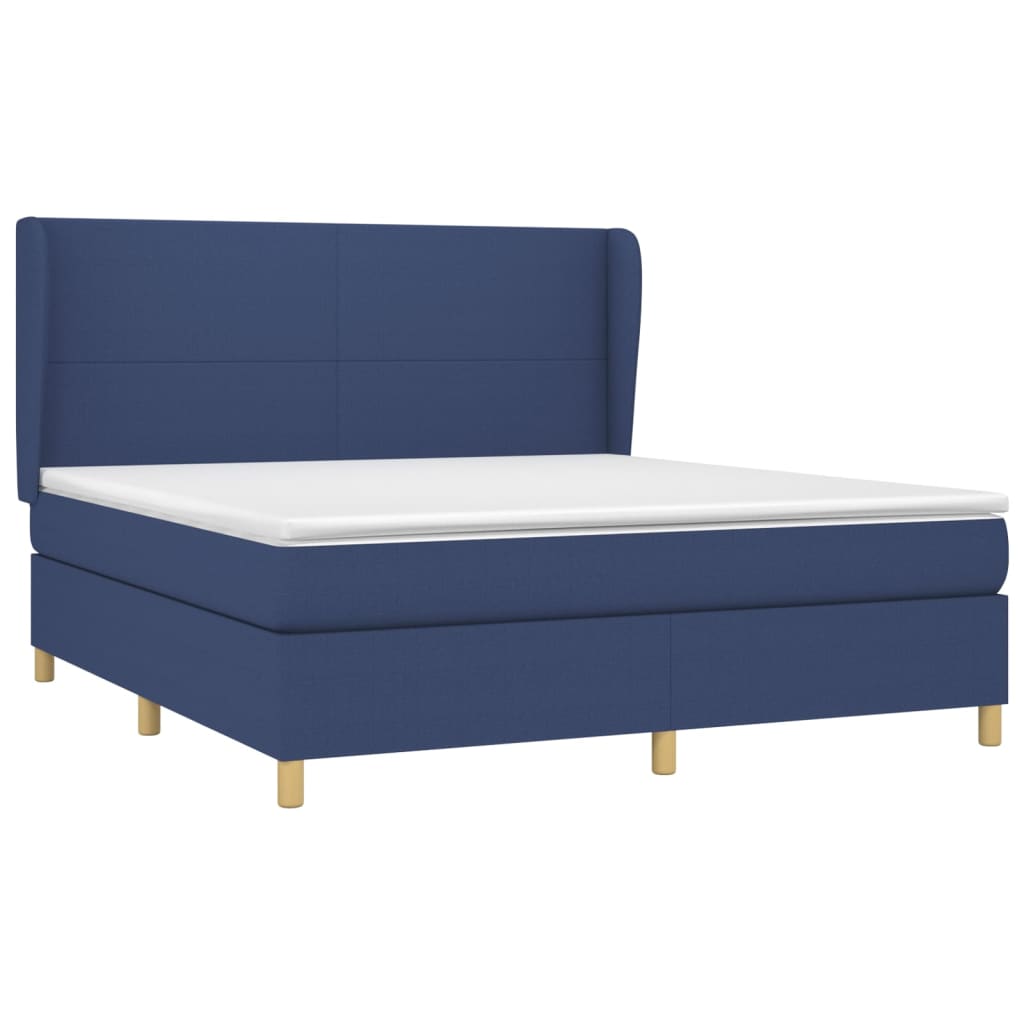 Giroletto a Molle con Materasso Blu 180x200 cm in Tessuto | homemem39